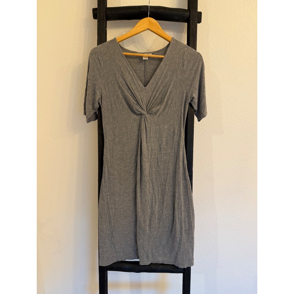 Motherhood Maternity Gray Twist Front T Shirt Dress‎ Womens Medium